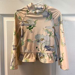 Janie and Jack | Pink Floral Girls Rashgaurd | 3